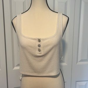 NWT Madewell MWL Rib Crop tank white size XL